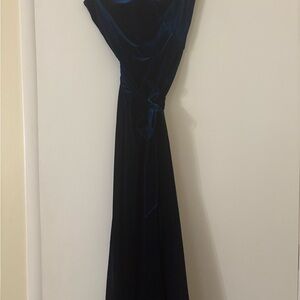 Blue Velvet jumpsuit from Anthropologie